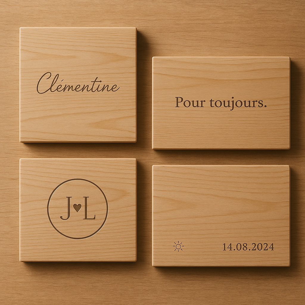 Gravure personnalisée au dos